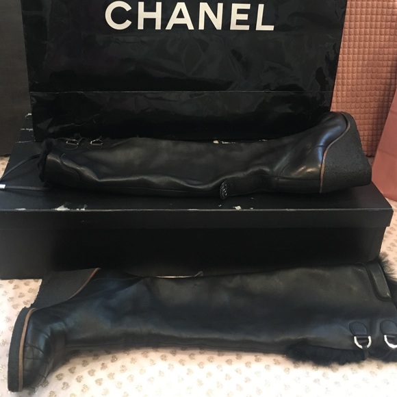 CHANEL high boots ⭐️💛🖤 in Black Sz 37 - Picture 3 of 8